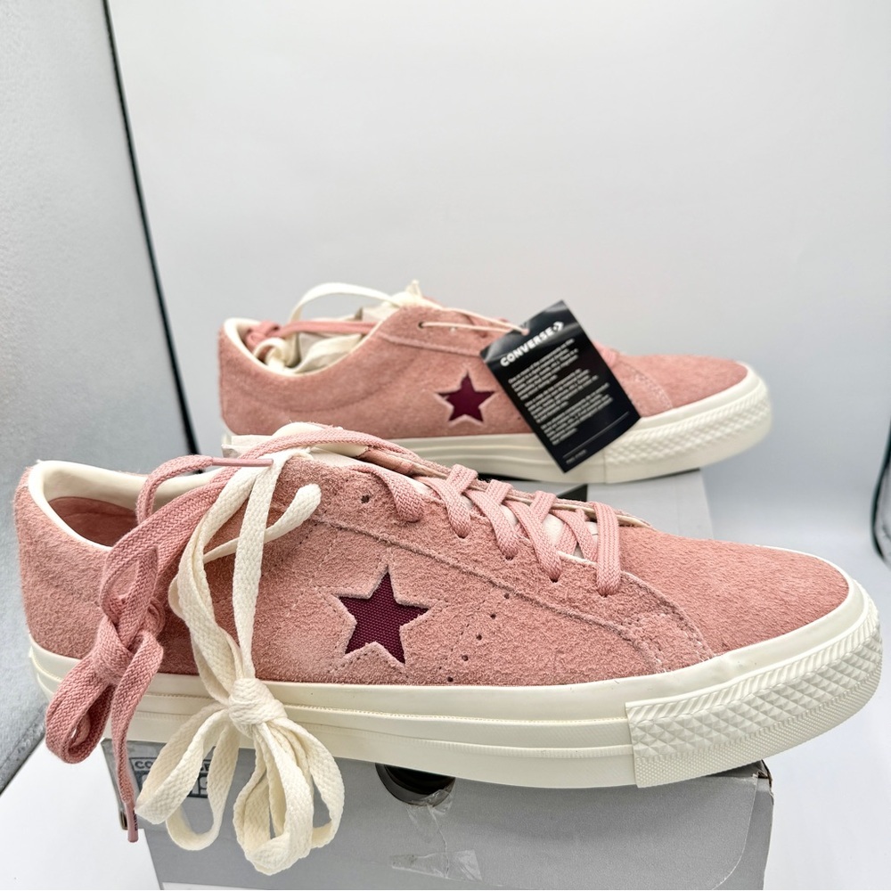 NWT Converse One Star Pro OX Shoes Cherry Vision Canyon Dusk Pink Suede Leather - Picture 8 of 16